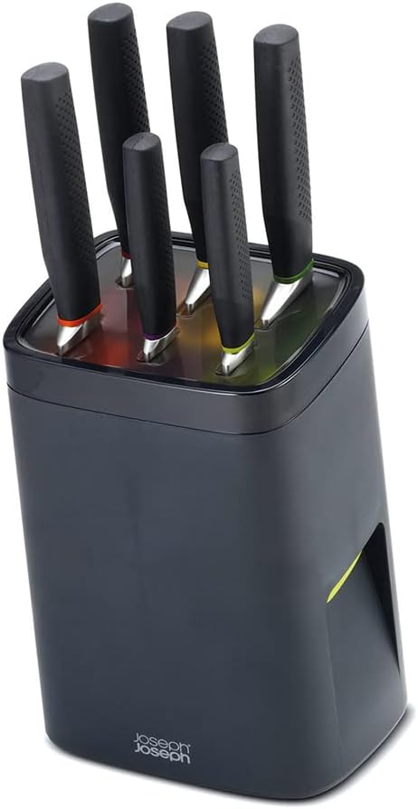 Joseph Joseph LockBlock Knife Set 6PC Self-Locking Black